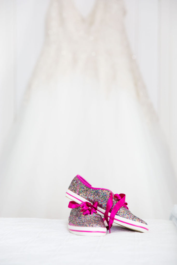 Lauren and Flynn New Farm Air B n B Bridal Preparation Anna Osetroff Wedding Photographer Kate Spade Wedding Shoes